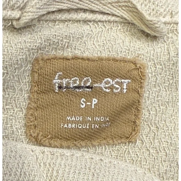 NEW FREE PEOPLE FREE-EST BEIGE CHECKIN' IN MINI DRESS SZ SMALL S - Picture 8 of 8